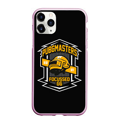 Чехол iPhone 11 Pro матовый PUBG: Focussed 66, цвет: 3D-розовый