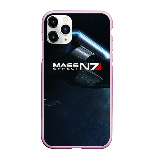 Чехол iPhone 11 Pro матовый Mass Effect N7 / 3D-Розовый – фото 1