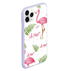 Чехол iPhone 11 Pro матовый Lil Peep: Pink Flamingo, цвет: 3D-светло-сиреневый — фото 2