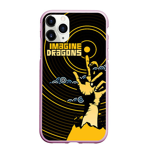 Чехол iPhone 11 Pro матовый Imagine Dragons: Vinyl / 3D-Розовый – фото 1