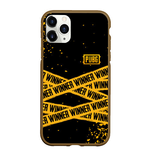 Чехол iPhone 11 Pro матовый PUBG: Only Winner / 3D-Коричневый – фото 1