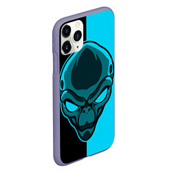 Чехол iPhone 11 Pro матовый Space Alien, цвет: 3D-серый — фото 2
