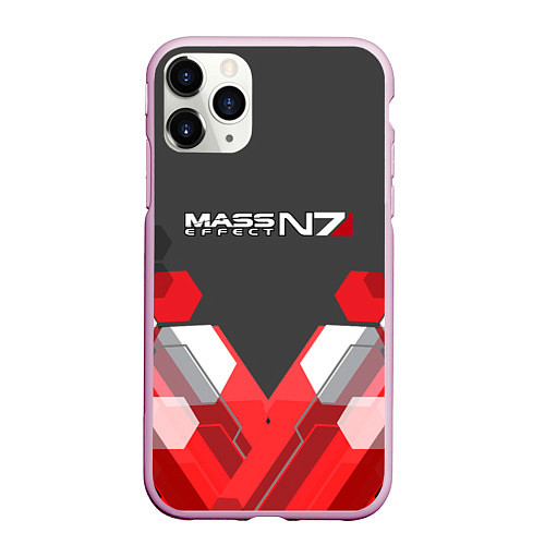 Чехол iPhone 11 Pro матовый Mass Effect: N7 Soldier / 3D-Розовый – фото 1