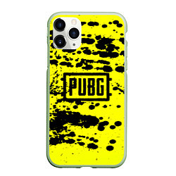 Чехол iPhone 11 Pro матовый PUBG: Yellow Stained, цвет: 3D-салатовый