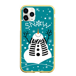 Чехол iPhone 11 Pro матовый Let's it Snow, цвет: 3D-желтый
