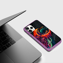 Чехол iPhone 11 Pro матовый CS:GO Hyper Beast Original, цвет: 3D-фиолетовый — фото 2