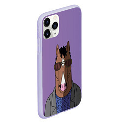 Чехол iPhone 11 Pro матовый Конь БоДжек, цвет: 3D-светло-сиреневый — фото 2