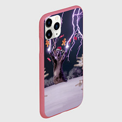 Чехол iPhone 11 Pro матовый Громокот NY version, цвет: 3D-малиновый — фото 2