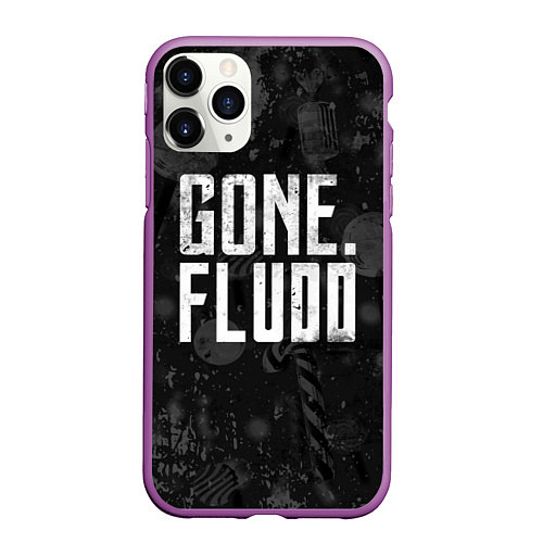 Чехол iPhone 11 Pro матовый GONE Fludd Dark / 3D-Фиолетовый – фото 1