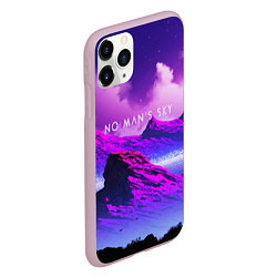 Чехол iPhone 11 Pro матовый No Man's Sky: Neon Mountains, цвет: 3D-розовый — фото 2