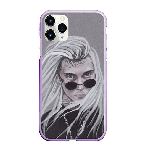 Чехол iPhone 11 Pro матовый Ghostemane / 3D-Сиреневый – фото 1