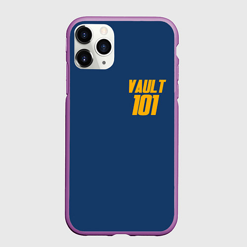 Чехол iPhone 11 Pro матовый VAULT 101 / 3D-Фиолетовый – фото 1
