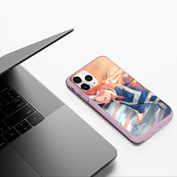 Чехол iPhone 11 Pro матовый Моя геройская академия, цвет: 3D-розовый — фото 2