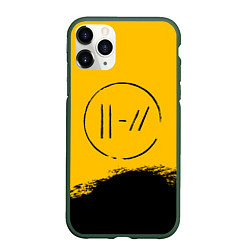 Чехол iPhone 11 Pro матовый 21 Pilots: Yellow Logo, цвет: 3D-темно-зеленый