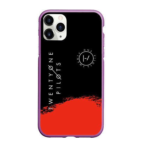 Чехол iPhone 11 Pro матовый 21 Pilots: Red & Black / 3D-Фиолетовый – фото 1