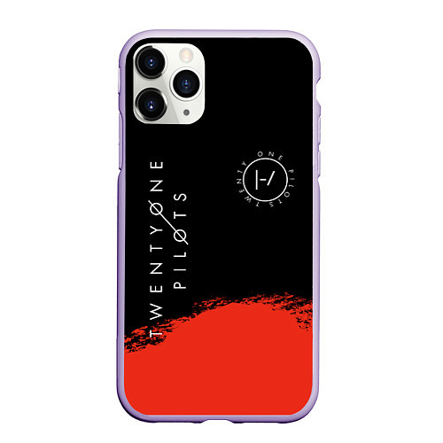 Чехол iPhone 11 Pro матовый 21 Pilots: Red & Black / 3D-Светло-сиреневый – фото 1