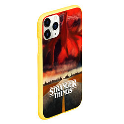 Чехол iPhone 11 Pro матовый Stranger Things: Road to Dream, цвет: 3D-желтый — фото 2