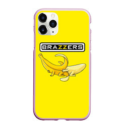 Чехол iPhone 11 Pro матовый Brazzers: Yellow Banana, цвет: 3D-розовый