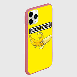 Чехол iPhone 11 Pro матовый Brazzers: Yellow Banana, цвет: 3D-малиновый — фото 2