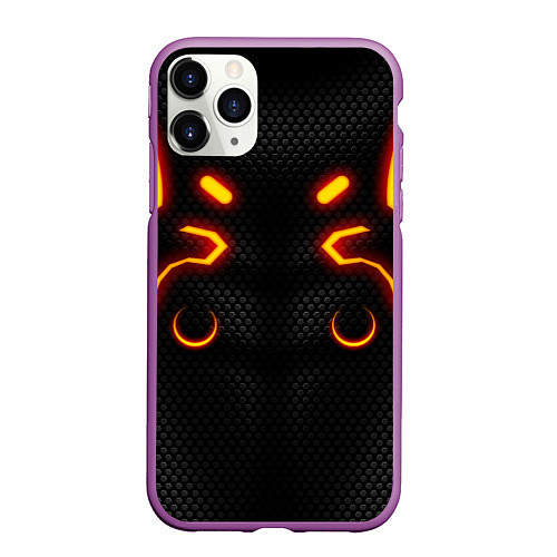 Чехол iPhone 11 Pro матовый Fortnite Omega / 3D-Фиолетовый – фото 1