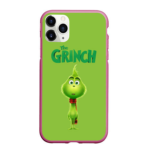 Чехол iPhone 11 Pro матовый The Grinch / 3D-Малиновый – фото 1