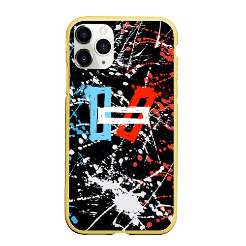 Чехол iPhone 11 Pro матовый Twenty One Pilots: Polarize / 3D-Желтый – фото 1