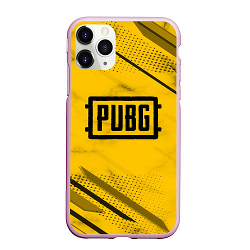 Чехол iPhone 11 Pro матовый PUBG: Yellow Trace / 3D-Розовый – фото 1