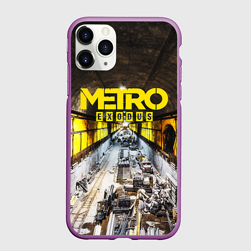 Чехол iPhone 11 Pro матовый METRO EXODUS EXCLUSIVE / 3D-Фиолетовый – фото 1