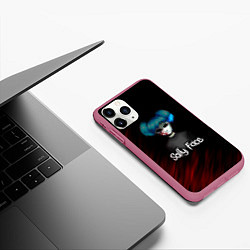 Чехол iPhone 11 Pro матовый Sally Face окровавленное лицо, цвет: 3D-малиновый — фото 2