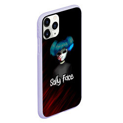 Чехол iPhone 11 Pro матовый Sally Face окровавленное лицо, цвет: 3D-светло-сиреневый — фото 2