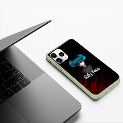 Чехол iPhone 11 Pro матовый Sally Face окровавленное лицо, цвет: 3D-салатовый — фото 2