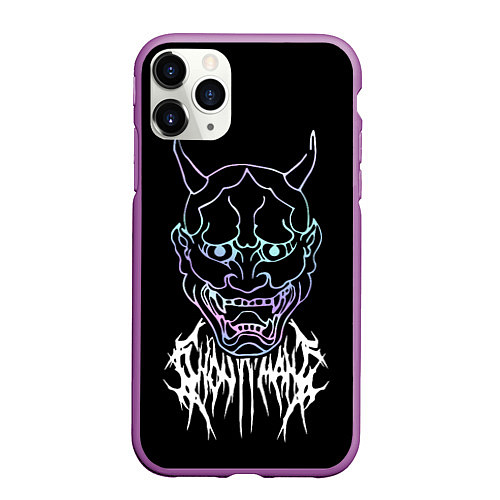 Чехол iPhone 11 Pro матовый Ghostemane / 3D-Фиолетовый – фото 1