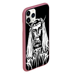 Чехол iPhone 11 Pro матовый Ghostemane: Devil, цвет: 3D-малиновый — фото 2