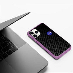 Чехол iPhone 11 Pro матовый NASA: Dark Space, цвет: 3D-фиолетовый — фото 2