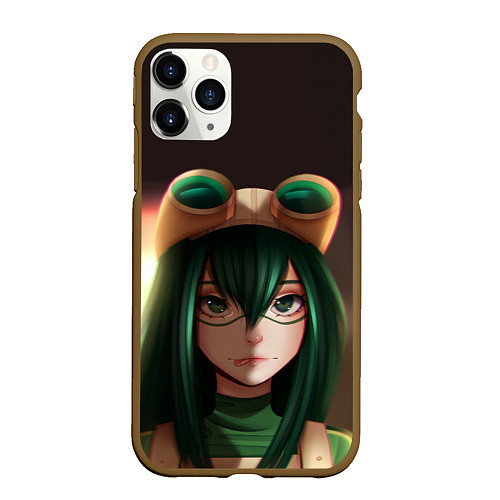 Чехол iPhone 11 Pro матовый Green My Hero / 3D-Коричневый – фото 1