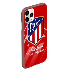 Чехол iPhone 11 Pro матовый ФК Атлетико Мадрид, цвет: 3D-коричневый — фото 2