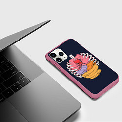 Чехол iPhone 11 Pro матовый Внутри меня котики, цвет: 3D-малиновый — фото 2