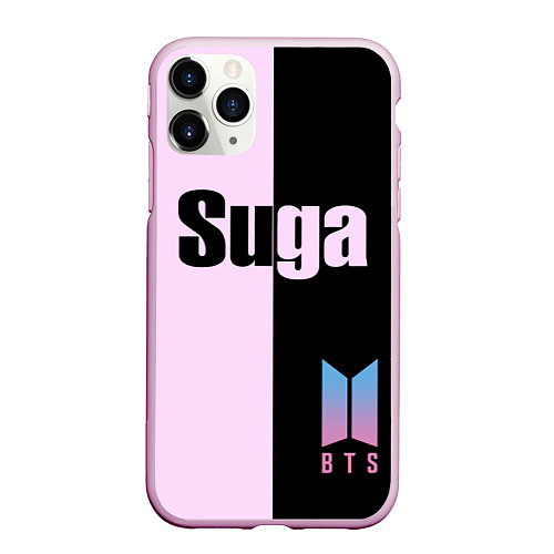 Чехол iPhone 11 Pro матовый BTS Suga / 3D-Розовый – фото 1