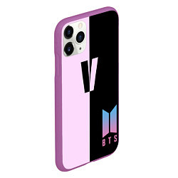 Чехол iPhone 11 Pro матовый BTS V, цвет: 3D-фиолетовый — фото 2