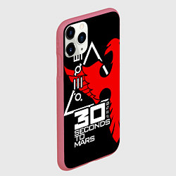 Чехол iPhone 11 Pro матовый 30 Seconds to Mars, цвет: 3D-малиновый — фото 2