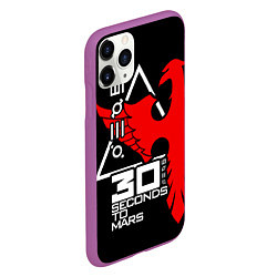 Чехол iPhone 11 Pro матовый 30 Seconds to Mars, цвет: 3D-фиолетовый — фото 2