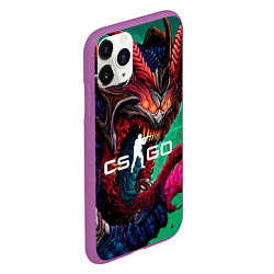 Чехол iPhone 11 Pro матовый CS GO hyper beast skin, цвет: 3D-фиолетовый — фото 2