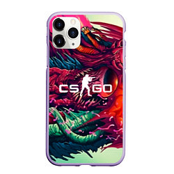 Чехол iPhone 11 Pro матовый CS:GO Hyper Beast Skin, цвет: 3D-светло-сиреневый