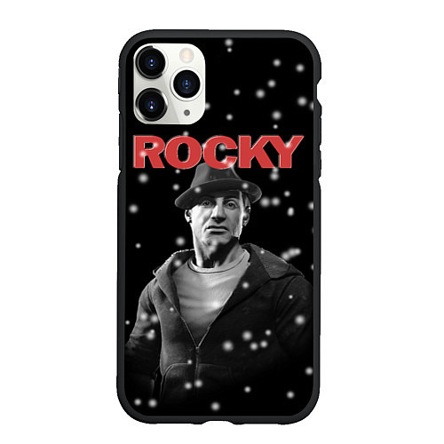 Чехол iPhone 11 Pro матовый Old Rocky / 3D-Черный – фото 1