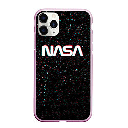 Чехол iPhone 11 Pro матовый NASA: Space Glitch, цвет: 3D-розовый
