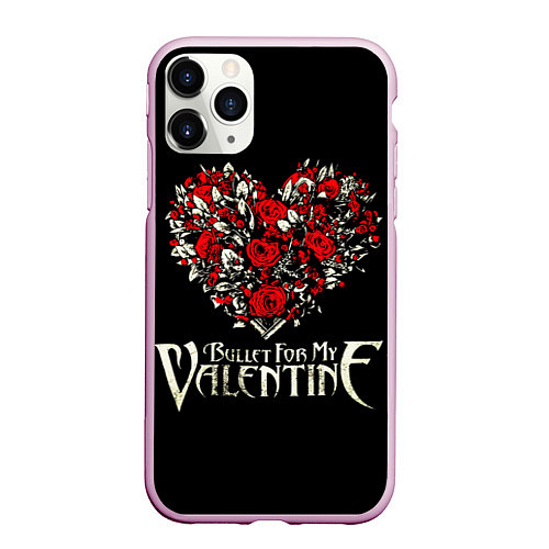 Чехол iPhone 11 Pro матовый Bullet For My Valentine: Temper Temper / 3D-Розовый – фото 1