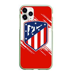 Чехол iPhone 11 Pro матовый ФК Атлетико Мадрид, цвет: 3D-салатовый