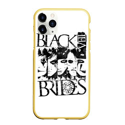 Чехол iPhone 11 Pro матовый Black Veil Brides, цвет: 3D-желтый
