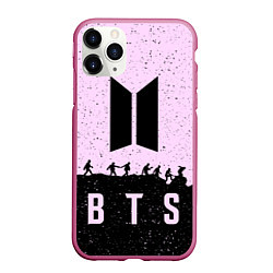 Чехол iPhone 11 Pro матовый BTS Boys, цвет: 3D-малиновый