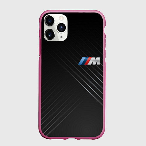 Чехол iPhone 11 Pro матовый BMW / 3D-Малиновый – фото 1
